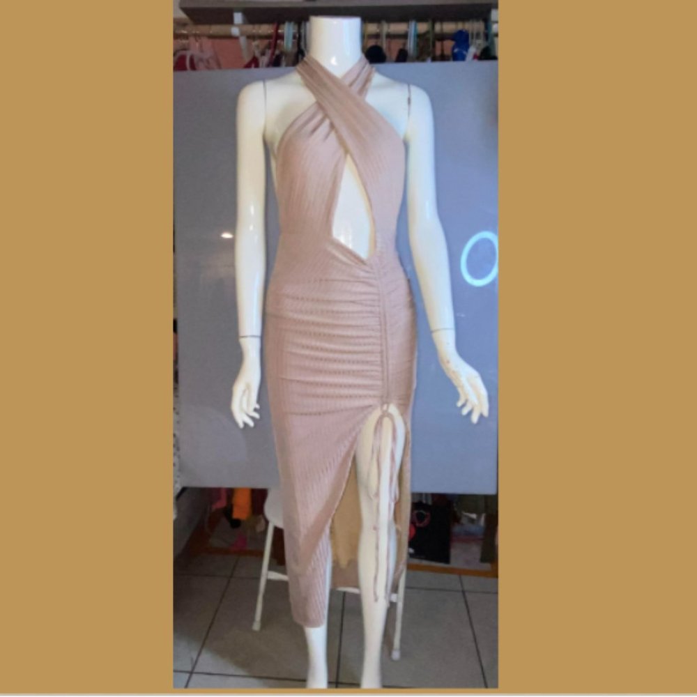 Beige CrossTop dress